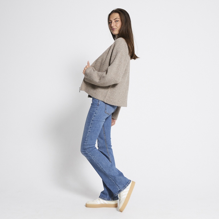 Ribbstickad kofta "Zip Cardigan" Ribbstickad kofta "Zip Cardigan"